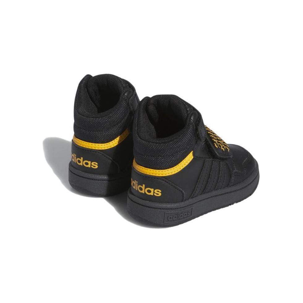adidas Hoops 3.0 Versatile Anti Kick Cushioning High Top Toddler Shoes Black Yellow Infant And Toddler IF7755