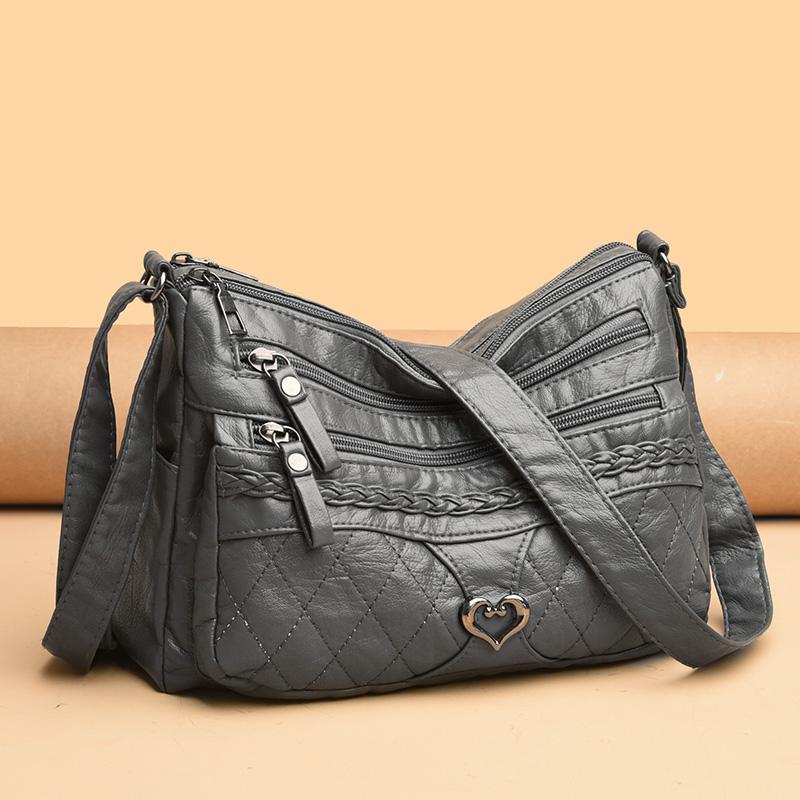 Мягкая кожаная сумка кроссбоди Женская сумка через плечо Маленькая квадратная сумка — фото 21