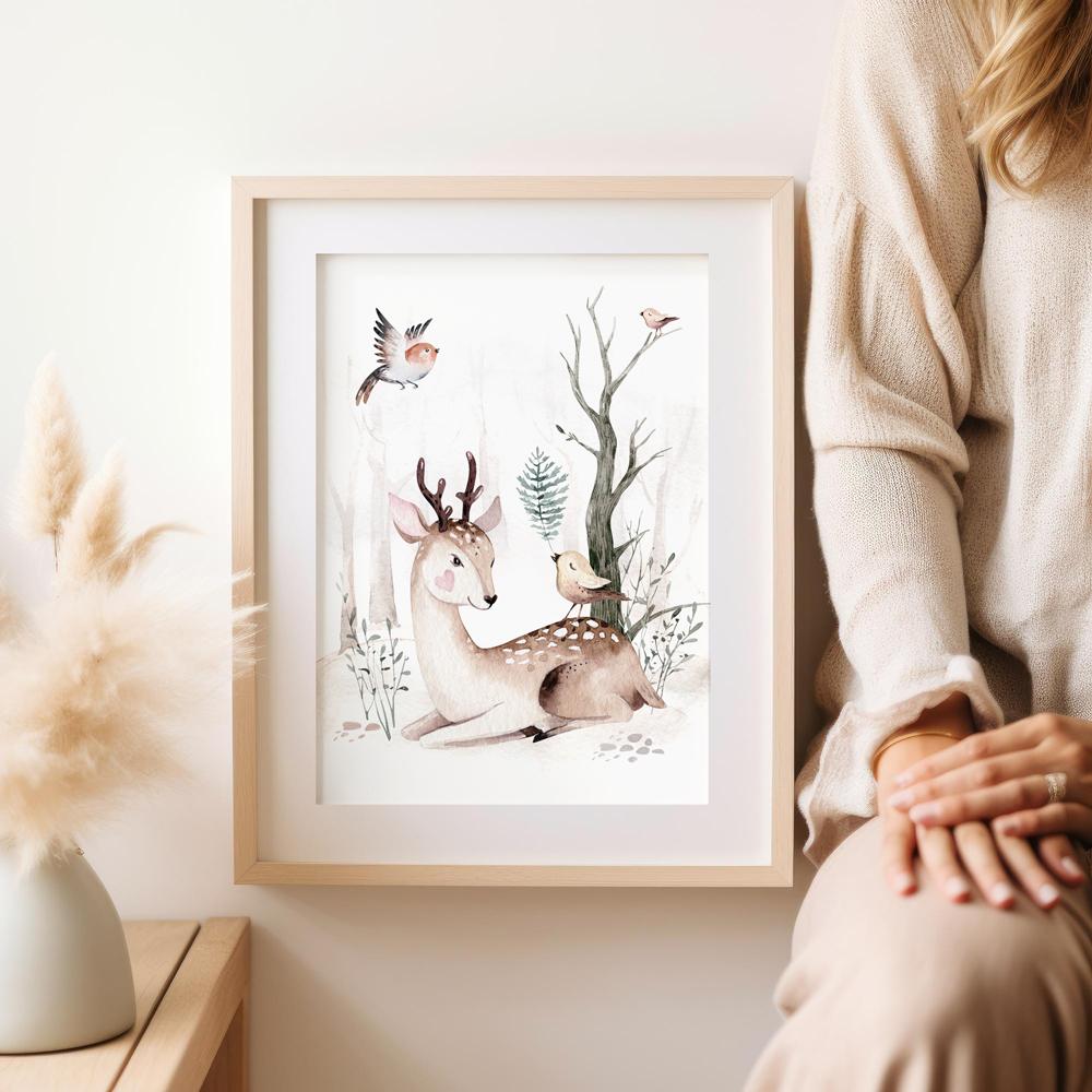 Poster Pictures for Children Deer In the Forest