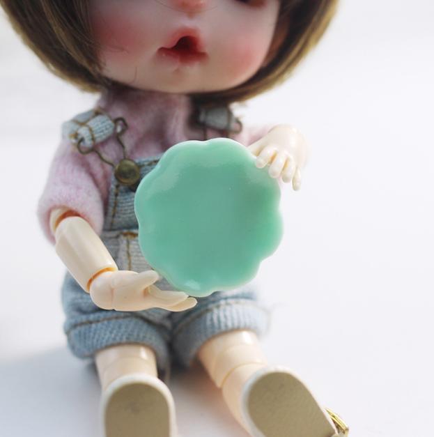 1/6 1/12 Doll House Simulation Miniature Mini Tableware Plate Dessert Plate Model Decor