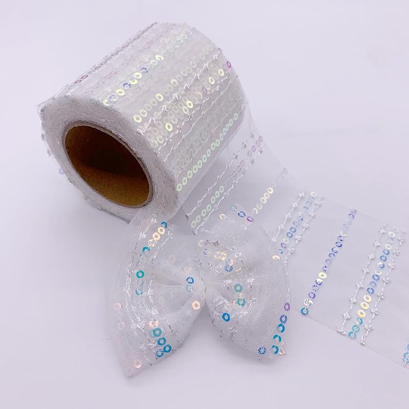 

Organza Ribbon 60mm Ribbon Embroidered Ribbon Hair Bow Supplies Organza For Celebration Hair Accessories Event Decoration білий