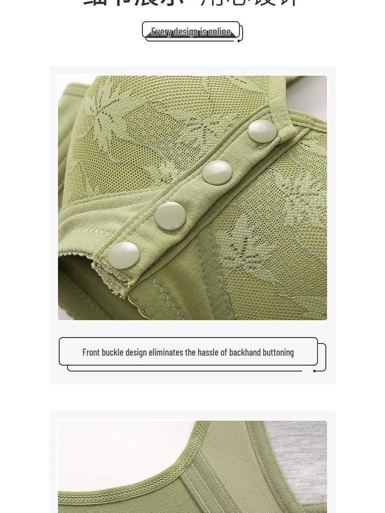 Wire-Free Plus Size Front-Closure Vest-Style Bra for Women