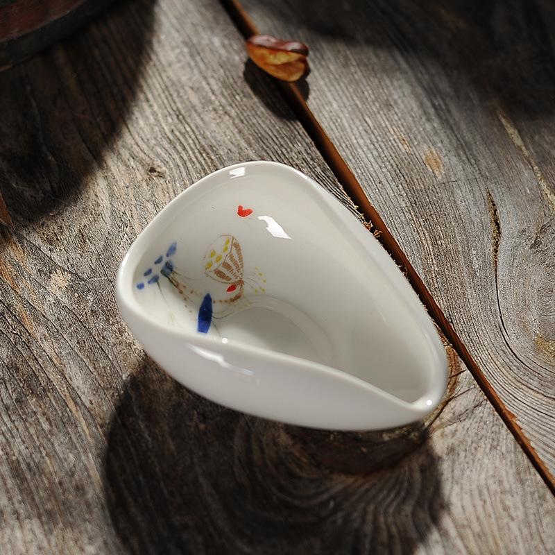 White and Blue Porcelain Tea Scoop - Gongfu Tea Ceremony Accessory