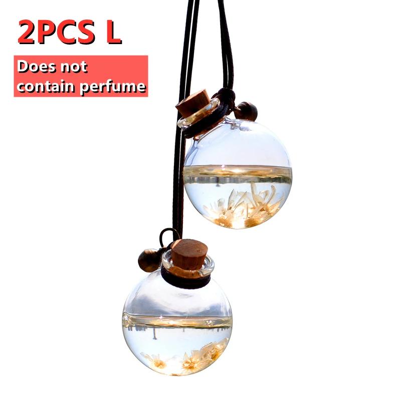 Car Hanging Perfume Pendant Fragrance Air Freshener Empty Glass Bottle For Essential Oils Diffuser Automobiles Ornaments