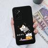 Veske for OPPO A91 A76 A73 A93 A72 A78 A94 A8 AX7 telefondeksel Cute Cat Støtsikker matt myk silikon Anti-fall kamerabeskyttelse for OPPO støtfanger