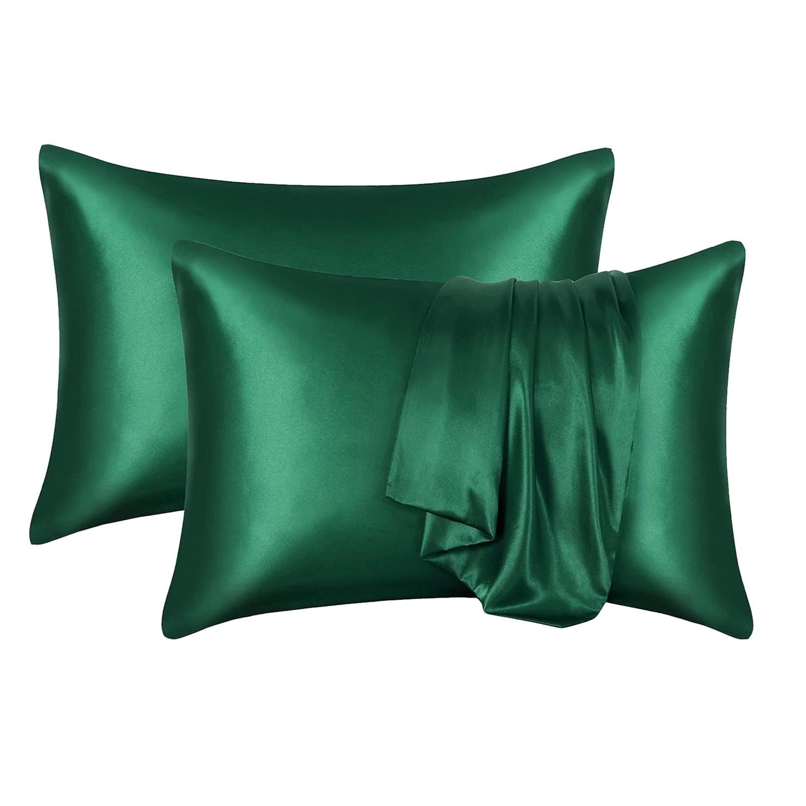 

Набор из 2 атласных наволочек - шелковистые наволочки для волос и кожи, наволочки с застежкой-конвертом, похожие на шелковые наволочки S