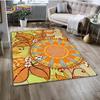 Mandala Yoga Blume Böhmen Meditation Natur Teppich für Wohnzimmer Schlafzimmer Dekoration, Rutschfeste Dekoration für Sofa Fußmatte Geschenk