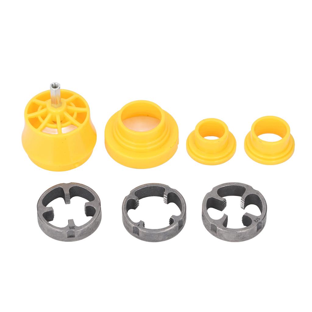 PVC Gewindeschneider Werkzeug Rundmatrizen-Set Wiederverwendbarer Rohrgewindeschneider Sanitär-Set für Bohrmaschine