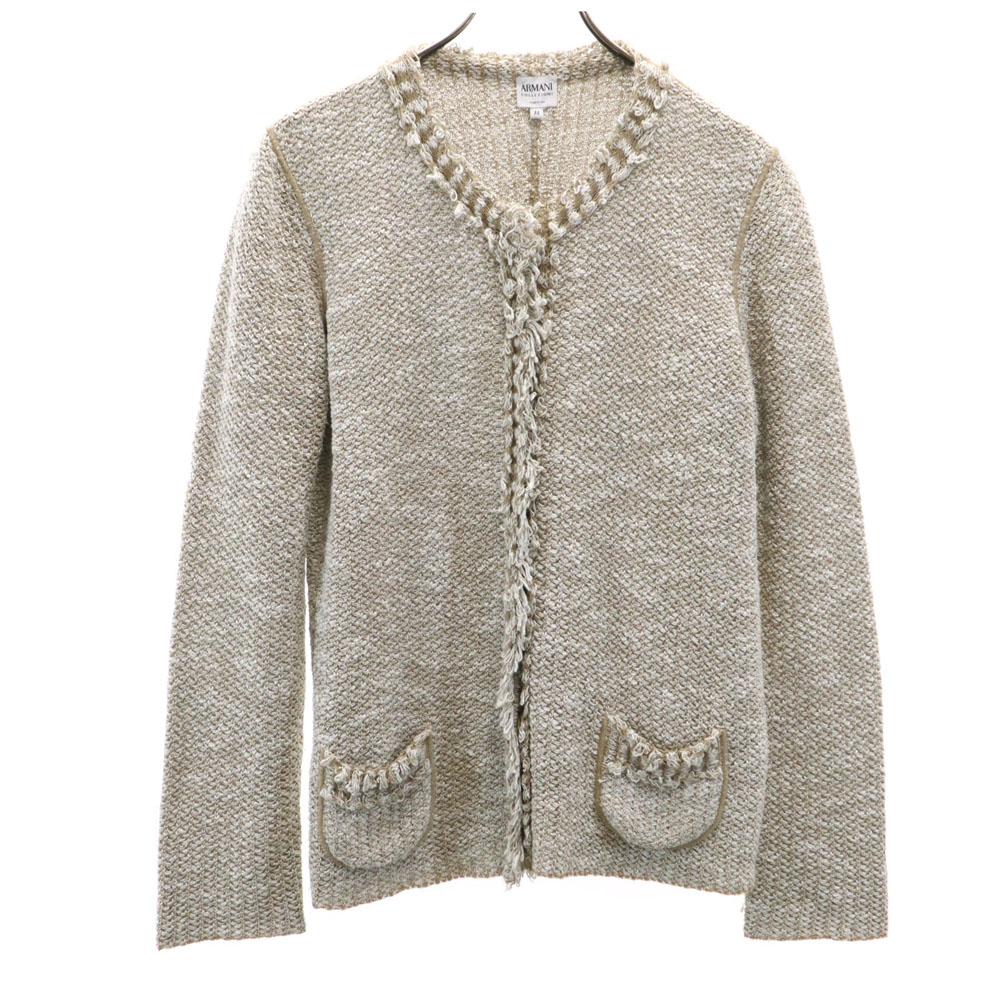 ARMANI COLLEZIONI made in Italy Long sleeve Jacket 44 Beige Women Used
