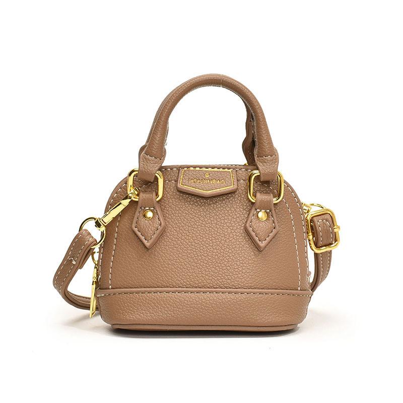 Trendy Korean Style Mini Shell Bag For Kids Unisex Fashionable Color Block Design