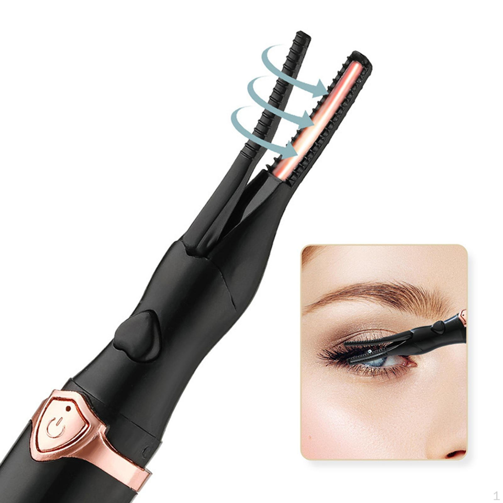 

Электрические щипцы для завивки ресниц, портативные, легкие, для быстрой завивки ресниц, инструмент для макияжа, перезаряжаемый для чёрный