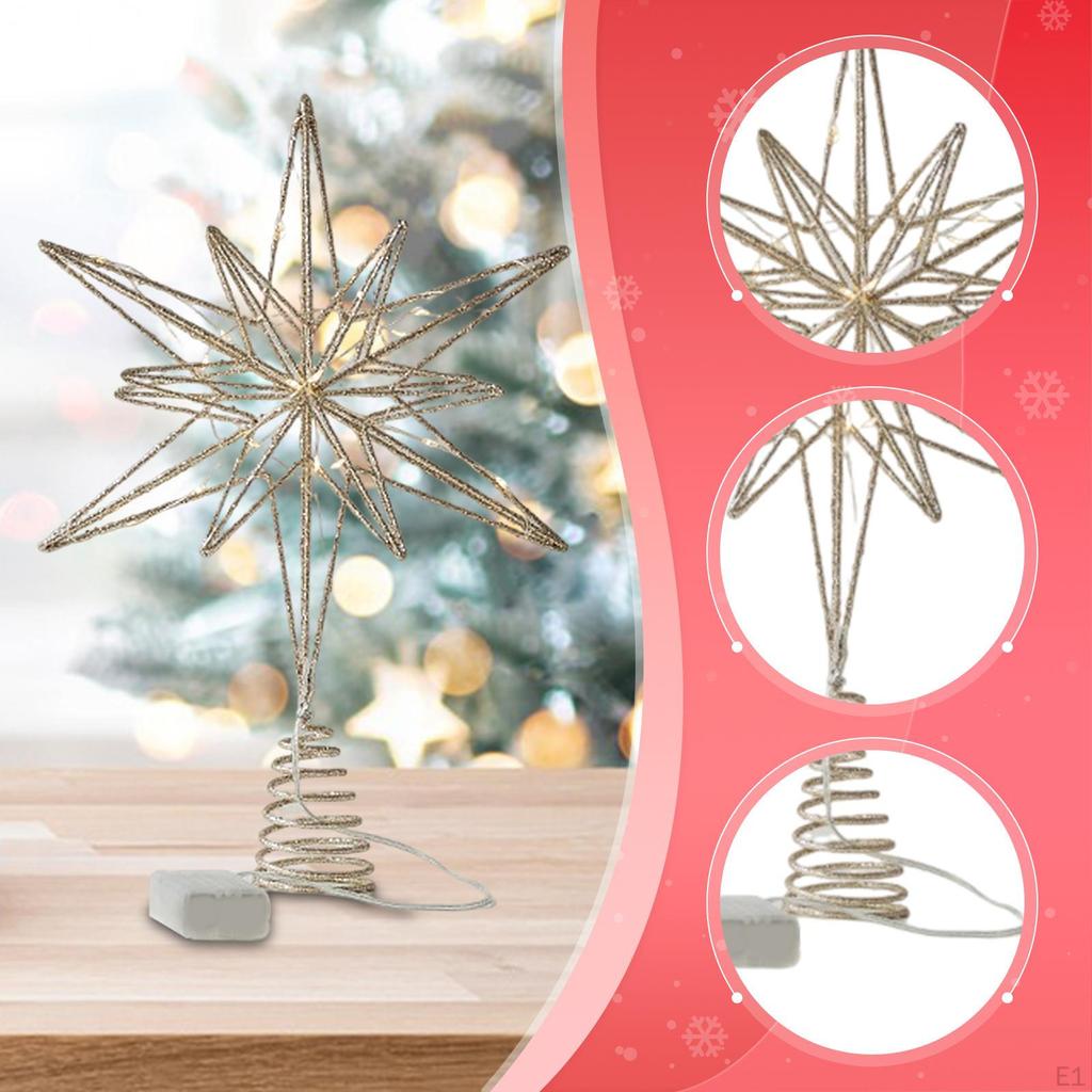 Weihnachtsbaumspitze Stern Aufsatz Kreativ Klassisch Dekorative Verzierung Glitzer