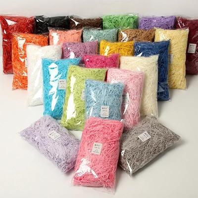 Papier Rafia Strzępiony Papier Dekoracja DIY Konfetti Pudełko Prezentowe Materiał Wypełniający Ślub Ślub Dekoracje Akcesoria