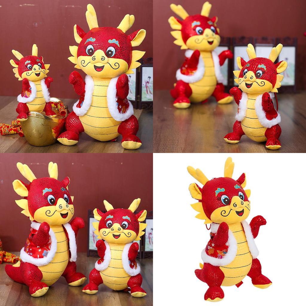 2024 Dragon Year Plush Toy Tang Costume Dragon Zodiac Doll With Custom Logo Good Luck Mascot