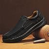 Fashion Non-Slip Outdoor Hiking Shoes Soft Cowhide Mens Casual Shoe Trainers New Leather Men Loafers High Quality Male Slip On Flats