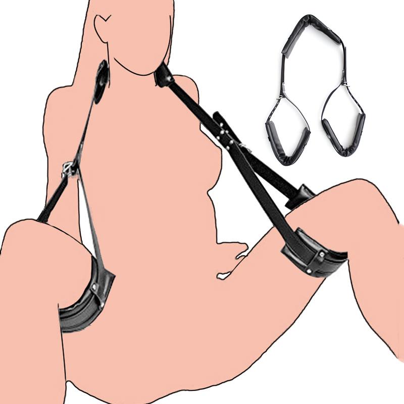 No Vibrator Couples  Bondage Set Restraint Adult Game Handcuff Neck Collar Wrist Mouth Gag Strap Fetish SM Sex Toy For Woman