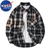 NASA MARVEL Men's Plaid Long Sleeve Shirt