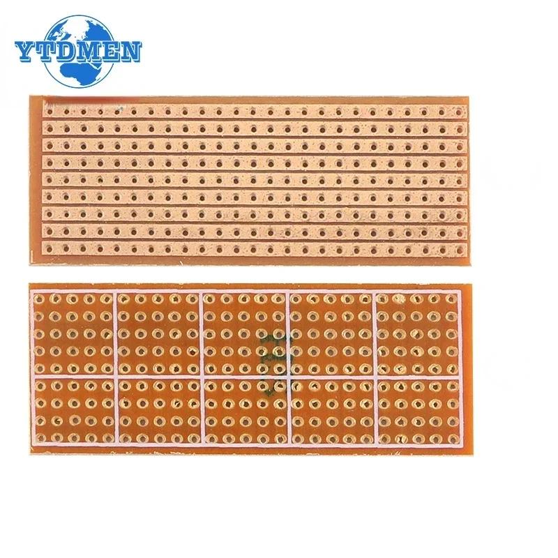 Single Side PCB Board 2.5x6.4cm DIY Universal Experiment Matrix Circuit Boards Single Row Continuous Hole 25x64mm