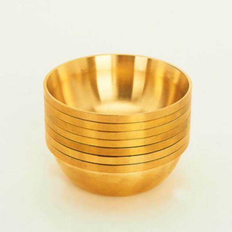 Měděná tibetská mísa Buddha učedníci k zásobování vodou meditační mini mosazná mísa