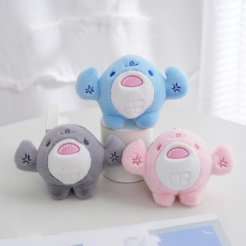 Cartoon Kawaii Shark Plush Toy Soft Pp Cotton Doll Pendant Toy Cute Bag Ornament