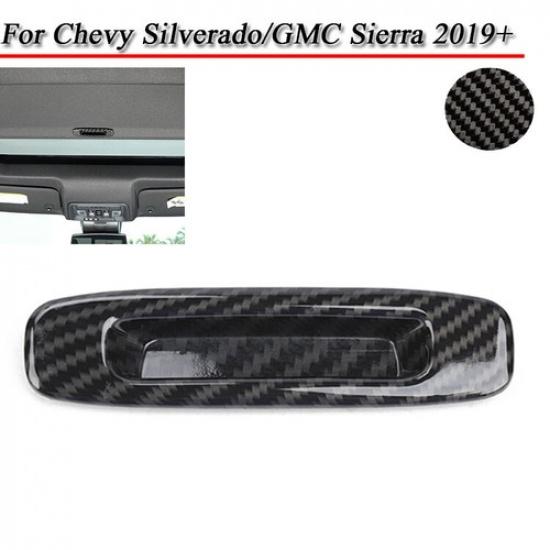 Carbon Top Roof Window Skylight Handle Cover For Chevy SilveradoGMC Sierra 19+