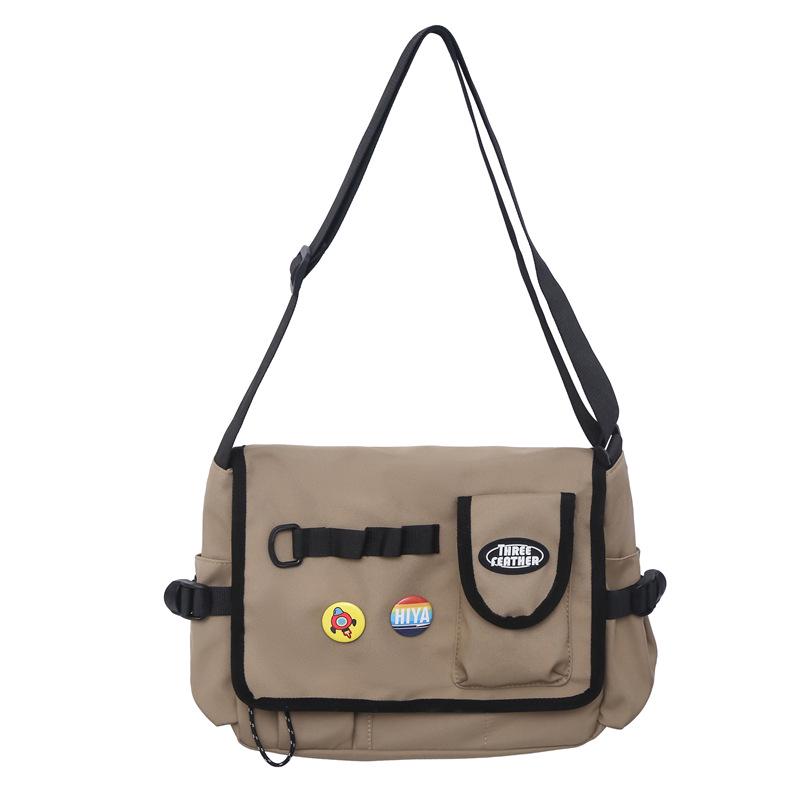 

Спортивная сумка кроссбоди большой вместимости в корейском стиле для мужчин и женщин - Модная Toniell 32x26x13 cm хаки