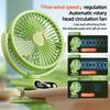 2000mAh Rechargeable Cordless Standing Fan with Digital Display,Auto Shake Operation, 5 Speed Adjustable Speeds, 90° Tiltable Head, Night Light