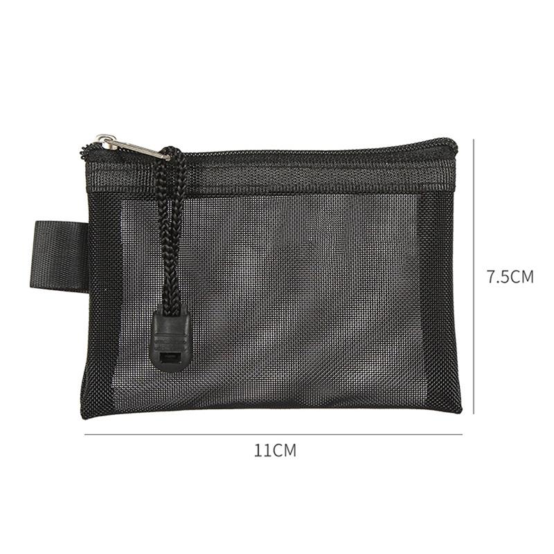Mini Transparent Nylon Mesh Card Bag Credit Id Card Organizer Portable Coin Purse Lipstick Earphone Data Line Key Storage Bag