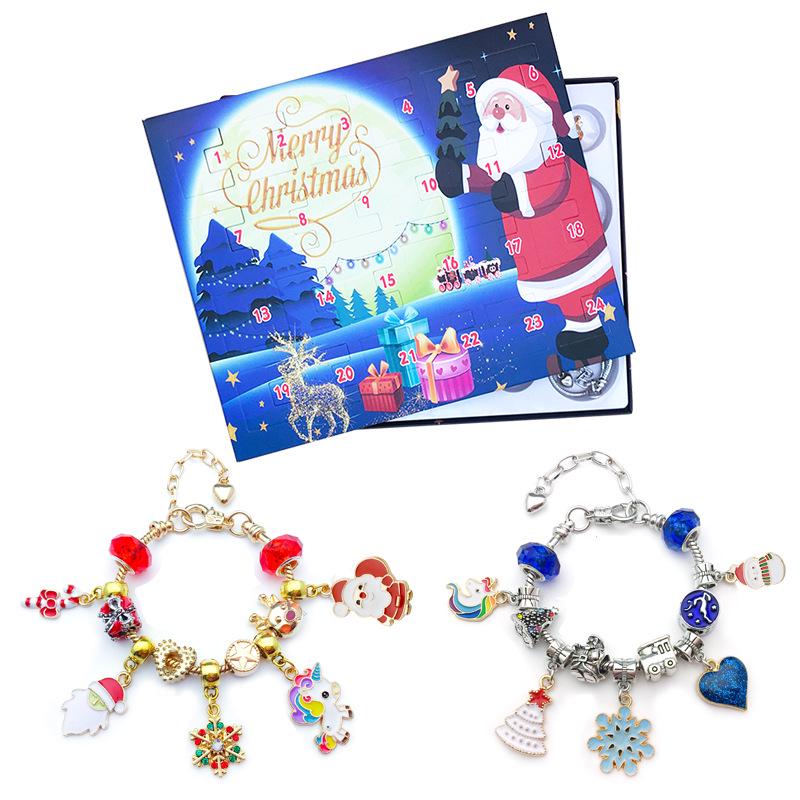 24-Day Reindeer Christmas Surprise Bracelet Set for Kids