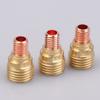 3 Stück Schweißbrenner WP9 20 25 Stubby Spannhülsenkörper Gaslinsen-Sets WIG Schweißen #16 1.6/2.4/3.2MM Weiße Keramikdüse Alumina-Tasse Kit