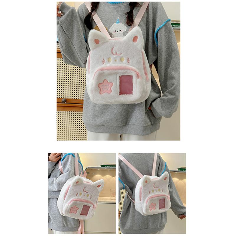 1Pcs Durable Puppy Cat Plush Backpack Dog Cartoon Children Backpack Sweet Kid Schoolbag Girl School Student