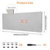 2 Pack Cubicle Partition Panel Clamp-on 61 X 24 Inch Workstation Privacy Divider with 4 C-Type Clamps for Office Study Library
