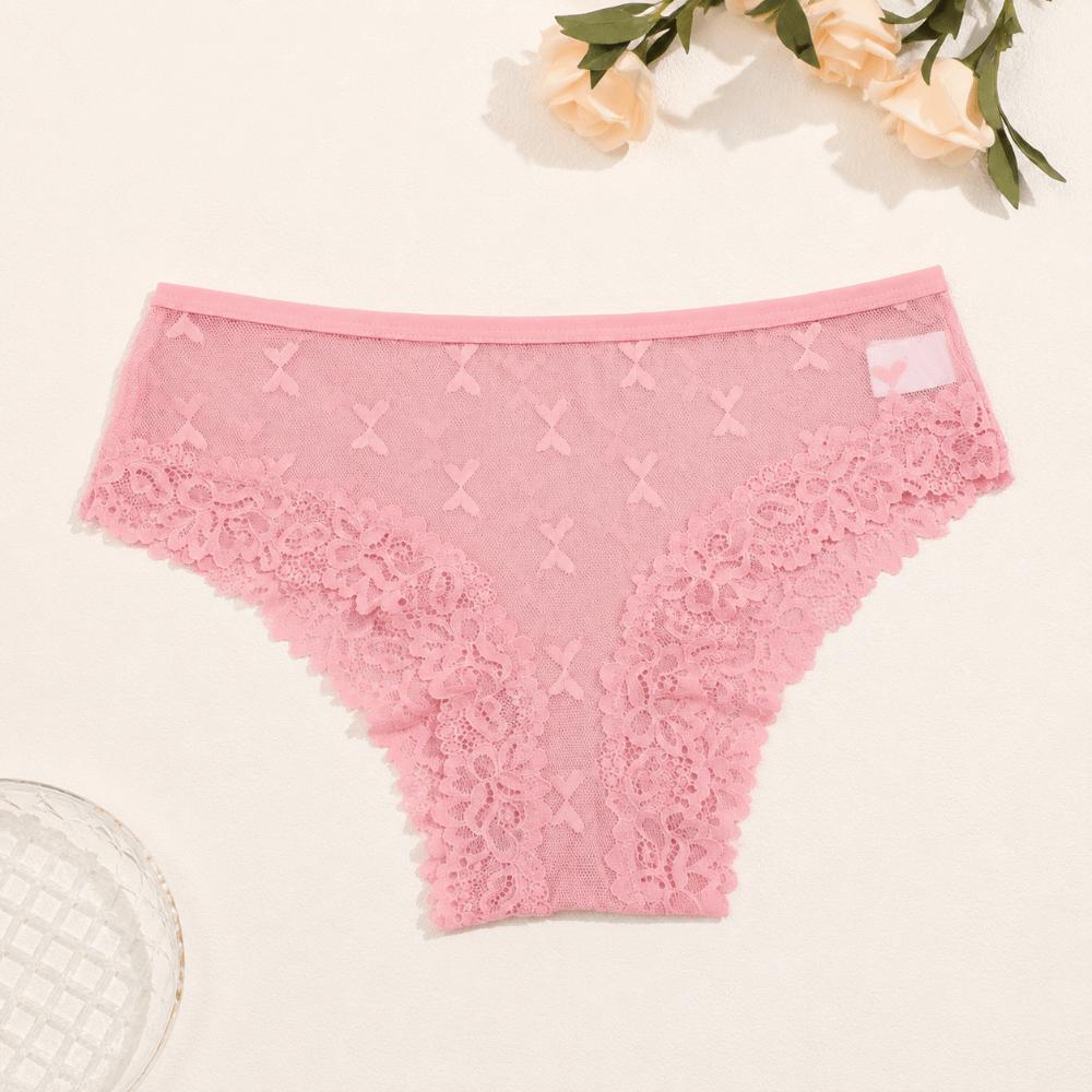 Seamless Sheer Mesh Underwear Transparent Perspective Underwear Women Lace Panties  Gifts