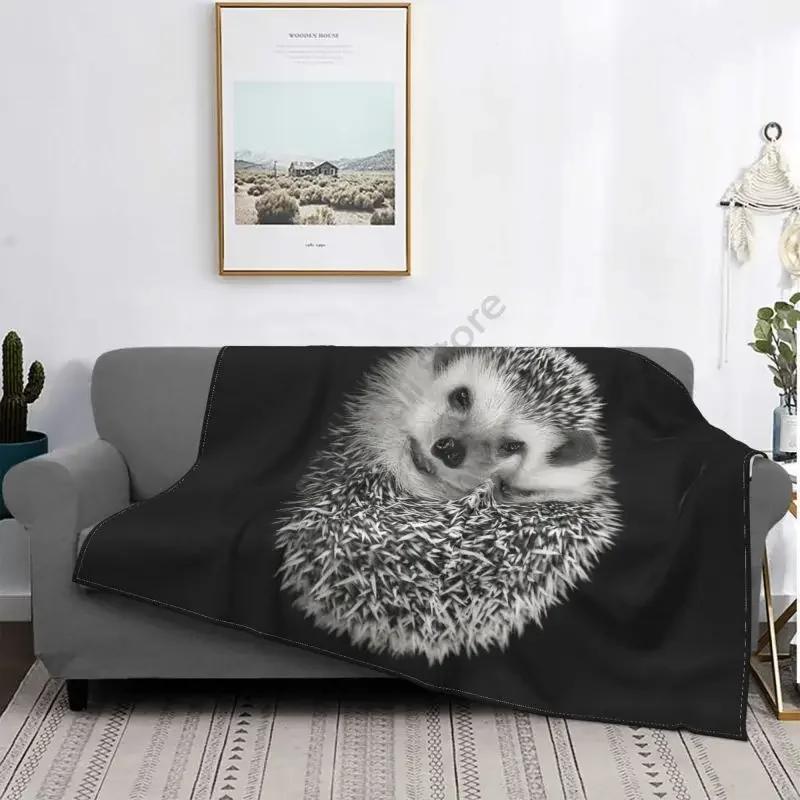 Hedgehog Blanket, Soft Flannel Throw Blanket with Super Cute Hedgehog Gifts for Girl Women Hedgehog Lovers Blanket for Couch Bed