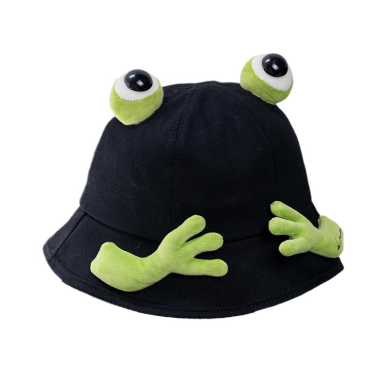 Unisex Froschform Eimerhut Breite Krempe Outdoor Sommer Frühling Faltbarer Fischerhut Sonnenschutz Geschenke für Freundin