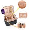 Grande Borsa da Viaggio per Cosmetici da Donna – Organizer Impermeabile in Pelle con Porta Pennelli e Divisori