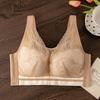 New Large Size Bra Gathered Full Cup Without Steel Ring Closed Pair of Breasts Big Chest Thin Vest Adjustment Type