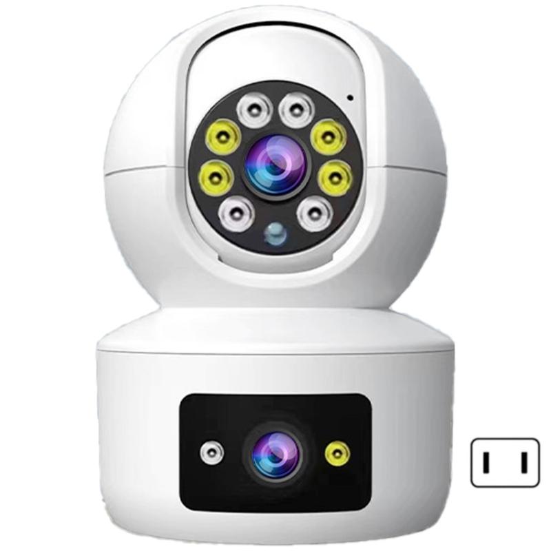 Indoor WiFi Security Camera With 2 Lens, 1080P, Colorful Night, Motion Detection, Two Way Talk, for Home Safety