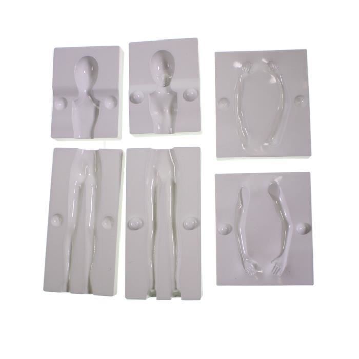 Moules à figurines - kurtzy - famille - 3 pièces - plastique alimentaire - gâteaux