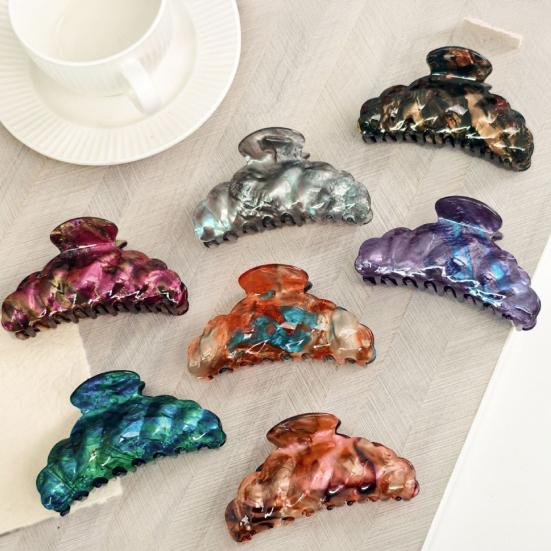 Hair Claw for Women Crescent Moon Shape Hair Clip Gradient Color Back Head