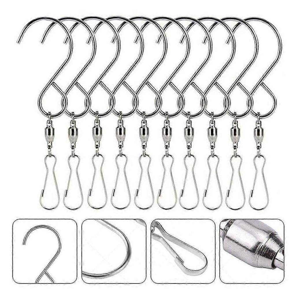 Wind Chime Rotating Hook Hanging Hook Hanger for Storage 20Pcs