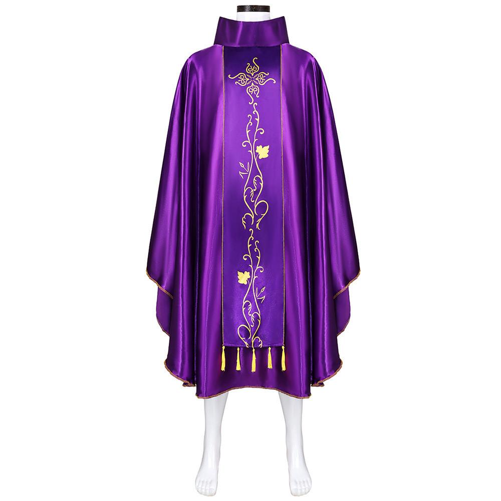Medieval Priest Cosplay Costume With Tassel Robe For Halloween And Themed Events