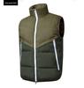Men's Stand Collar Sleeveless Nylon Vest - Warm and Casual for Autumn/Winter