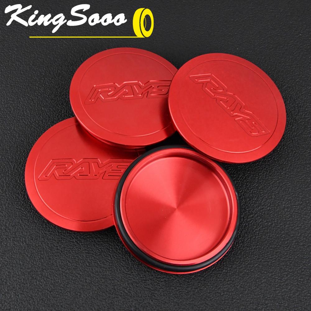 ASH1 4PCS Alloy Sport Rim Wheel Cover Cap 65mm 3D RAYS Center Cap Hubcaps Black & Silver & Grey & Bronze CE28 TE37 Saga 15 16 17 18"