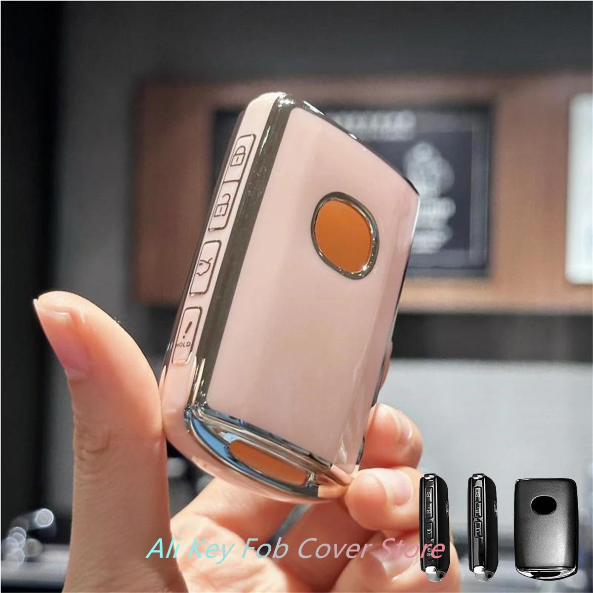 

Key Case for Car Key Fob Cover Keychain Lanyard for Mazda 3, 6, CX-5, CX-9, CX-50 - 2019-2024 TPU Keyfob Cover Compatible with рожевий