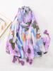 Cotton Linen Women Wild Soft Floral Print Beach Silk Scarf Shawl Femme Mujer Pareo Muffler Bufandas Stoles Hijab Bandana Summer