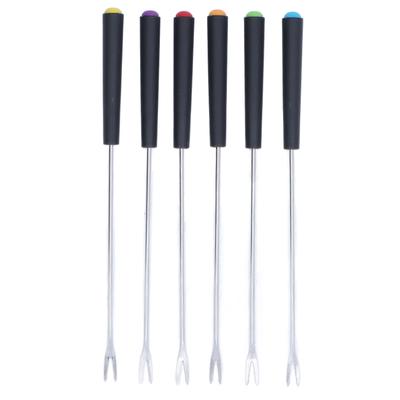 6 Pcs Fondue Forks Stainless Steel Corrosion Resistant Long Forks for Cake Chocolate Fruits Cheese Fondue