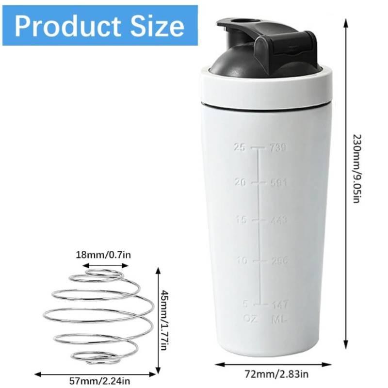 Multifunkční šejkr na proteinový prášek Velký objem 500ml 750ml Nerezový Pro venkovní fitness a míchání smoothie