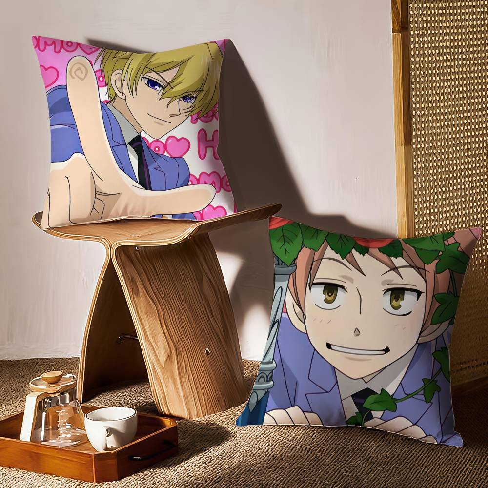 Ouran High School Host Club Pillow Case Sofa And Living Room Decorative Cushion Covers Dust-proof And Mite-proof Invisible Zippe