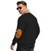 Men's Retro Half Zip Sweatshirt with Stand Collar Long Sleeve for Fall Winter